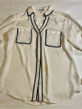 Express white button down shirt